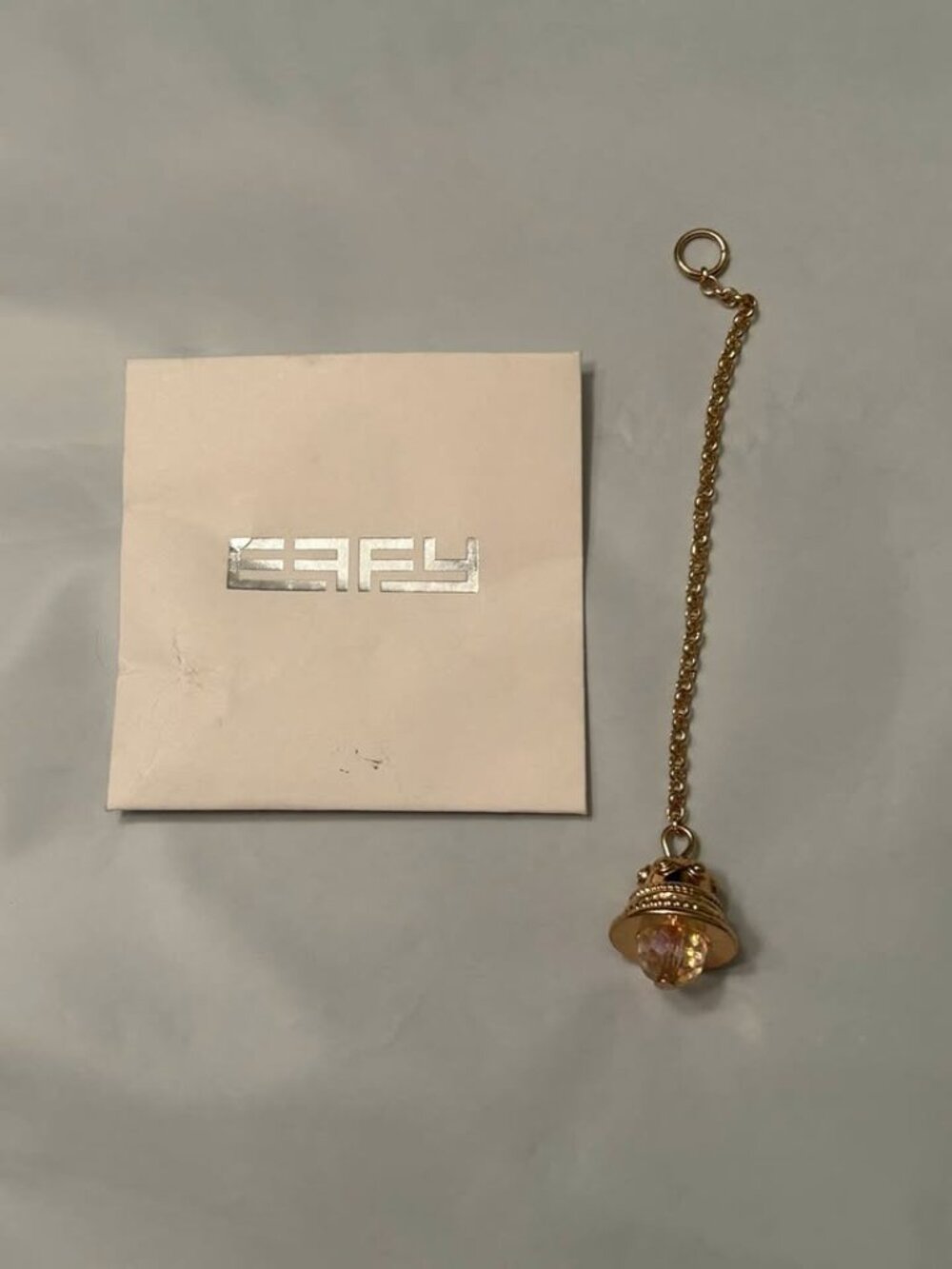 Effy Bell Handbag Charm Gold Tone Chain Cruise Collection Souvenir - Shimmer